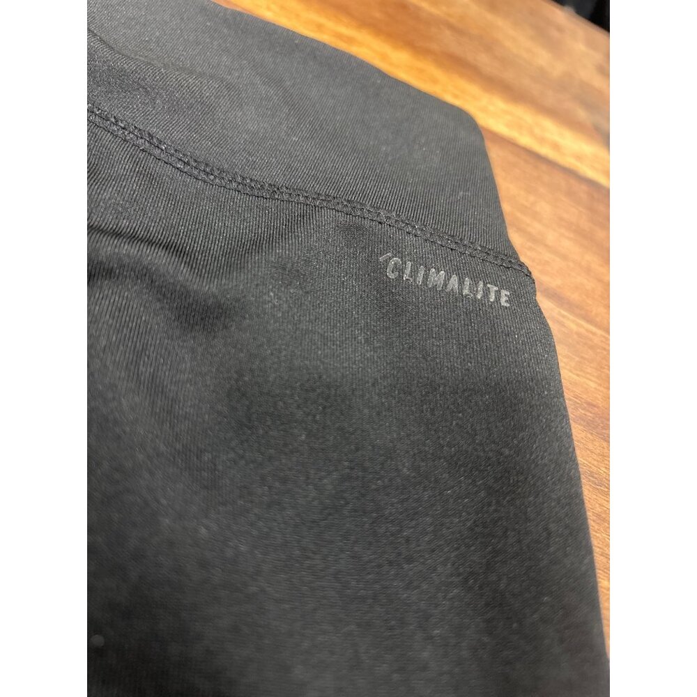Adidas Climalite Capri Womens Leggings Black/White Logo S Stretch Activewear - Picture 6 of 10